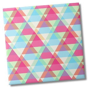 Colorful Geometric Triangle Patroon Tegeltje