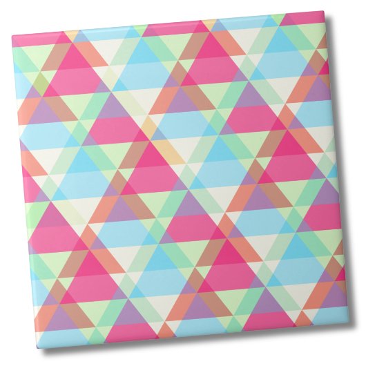 Colorful Geometric Triangle Patroon Tegeltje
