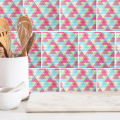 Colorful Geometric Triangle Patroon Tegeltje