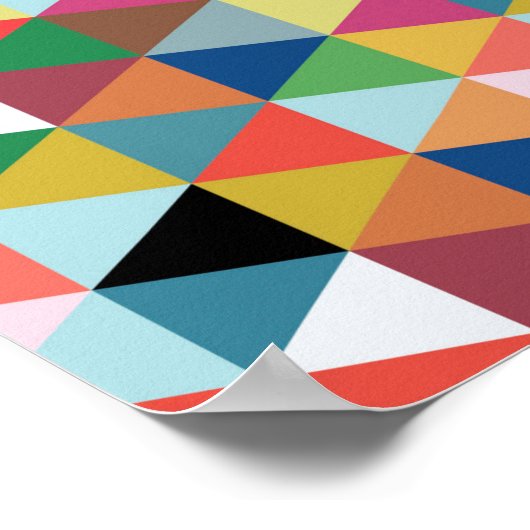 Colorful Geometric Triangle Pattered Poster (Hoek)