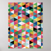 Colorful Geometric Triangle Pattered Poster (Voorkant)