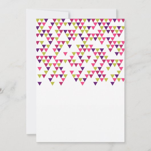 Colorful Geometric Triangles Birthday Invitation Kaart (Achterkant)