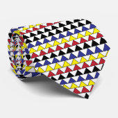 Colorful Geometric Triangles Patroon Stropdas (Opgerold)