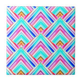 Colorful Geometric Triangles Patroon Tegeltje (Voorkant)