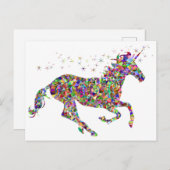 Colorful Geometric Unicorn Briefkaart (Voorkant / Achterkant)