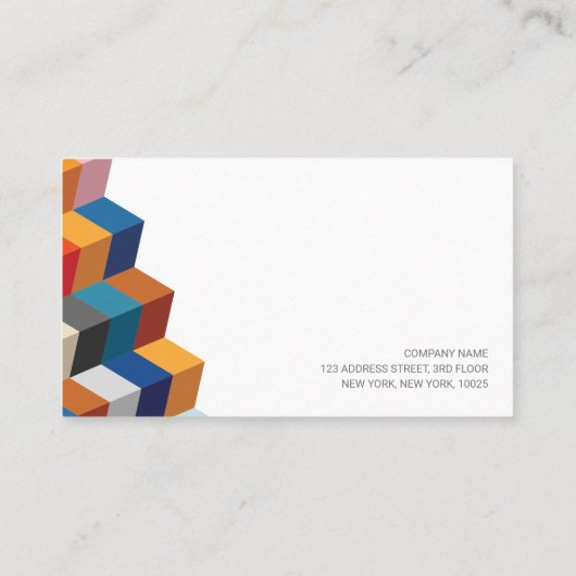 Colorful Geometric Visitekaartje (Achterkant)