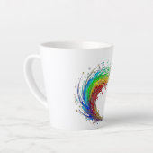 Colorful Geometric Wave Coffee Cup Latte Mok (Linkerhoek)