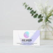 Colorful Geometric Wereldbol Visitekaartje (Staand voorkant)