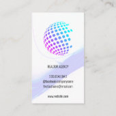 Colorful Geometric Wereldbol Visitekaartje (Achterkant)