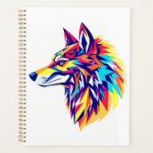 Colorful Geometric Wolf Planner (Voorkant)