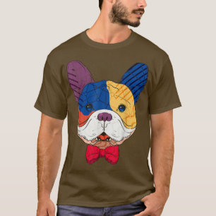 Colorful Geometrical French Bulldog Dog for Owner  T-shirt