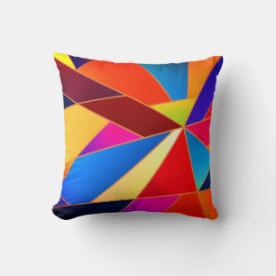 Colorful Geometrical Shapes Print Sierkussen