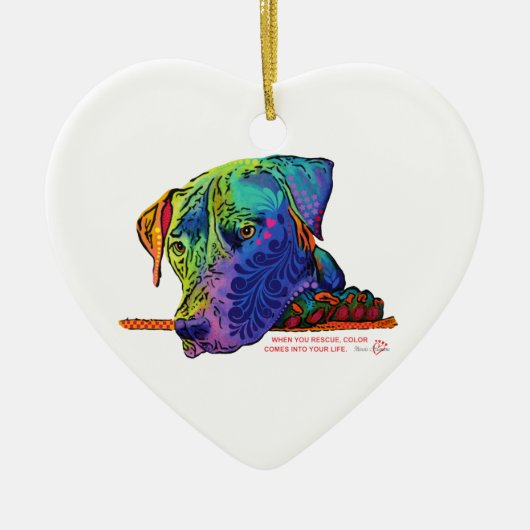 Colorful George Ornamet Keramisch Ornament (Voorkant)