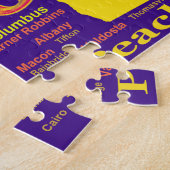 Colorful Georgia State Pride Map Silhouette Legpuzzel (Zijkant)