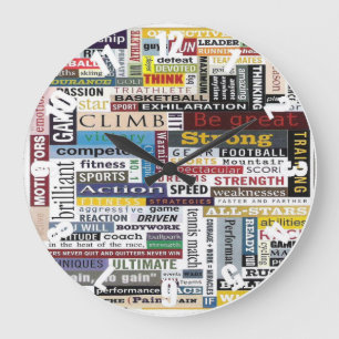 Colorful Gepersonaliseerd Athletic Sports Clock Grote Klok