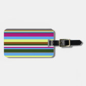 Colorful Gepersonaliseerd Designer Stripe Bagagelabel (Voorkant horizontaal)