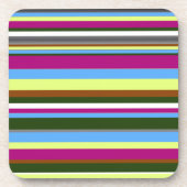 Colorful Gepersonaliseerd Designer Stripe Bier Onderzetter (Voorkant)