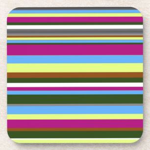 Colorful Gepersonaliseerd Designer Stripe Bier Onderzetter