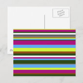 Colorful Gepersonaliseerd Designer Stripe Briefkaart (Voorkant / Achterkant)