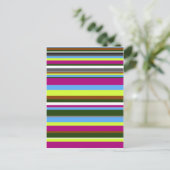 Colorful Gepersonaliseerd Designer Stripe Briefkaart (Staand voorkant)