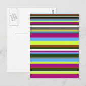 Colorful Gepersonaliseerd Designer Stripe Briefkaart (Voorkant / Achterkant)