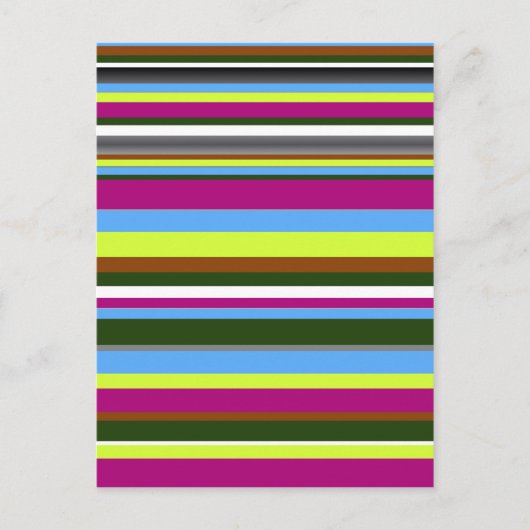 Colorful Gepersonaliseerd Designer Stripe Briefkaart (Voorkant)