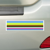 Colorful Gepersonaliseerd Designer Stripe Bumpersticker (Op auto)