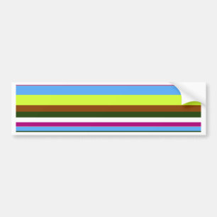 Colorful Gepersonaliseerd Designer Stripe Bumpersticker