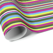 Colorful Gepersonaliseerd Designer Stripe Cadeaupapier (Rol Hoek)