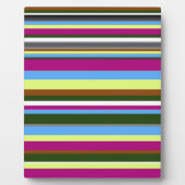 Colorful Gepersonaliseerd Designer Stripe Fotoplaat (Voorkant)