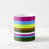 Colorful Gepersonaliseerd Designer Stripe Koffiemok (Voorkant links)