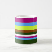 Colorful Gepersonaliseerd Designer Stripe Koffiemok (Center)