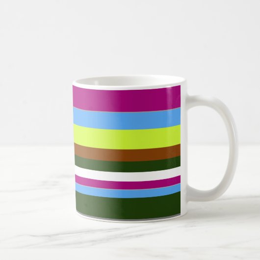 Colorful Gepersonaliseerd Designer Stripe Koffiemok (Rechts)