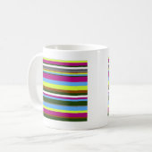 Colorful Gepersonaliseerd Designer Stripe Koffiemok (Voorkant links)