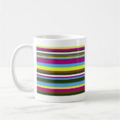 Colorful Gepersonaliseerd Designer Stripe Koffiemok (Links)