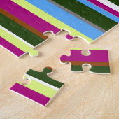 Colorful Gepersonaliseerd Designer Stripe Legpuzzel (Zijkant)