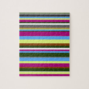 Colorful Gepersonaliseerd Designer Stripe Legpuzzel