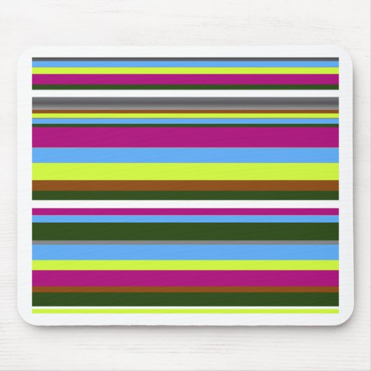 Colorful Gepersonaliseerd Designer Stripe Muismat (Voorkant)