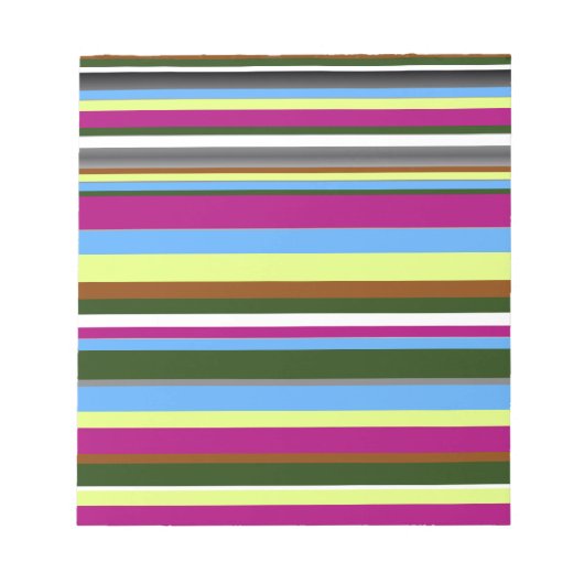 Colorful Gepersonaliseerd Designer Stripe Notitieblok (Voorkant)