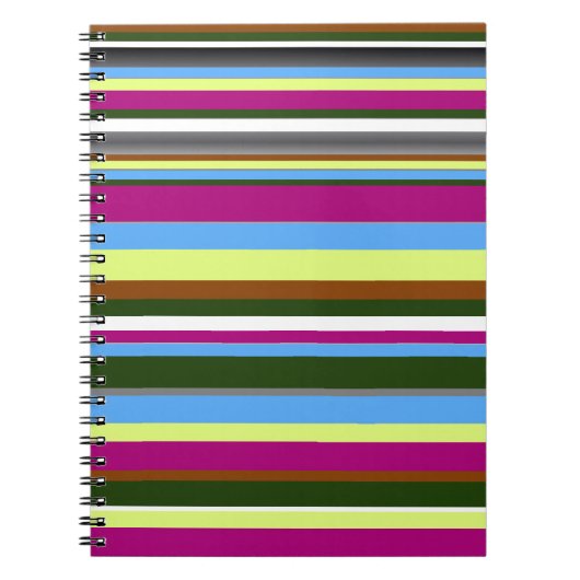 Colorful Gepersonaliseerd Designer Stripe Notitieboek (Voorkant)