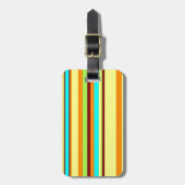 Colorful Gepersonaliseerd Designer Stripe Patroon Bagagelabel (Voorkant verticaal)