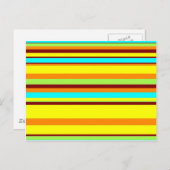 Colorful Gepersonaliseerd Designer Stripe Patroon Briefkaart (Voorkant / Achterkant)