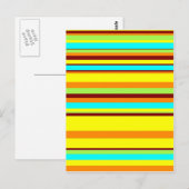 Colorful Gepersonaliseerd Designer Stripe Patroon Briefkaart (Voorkant / Achterkant)