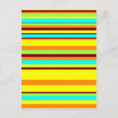 Colorful Gepersonaliseerd Designer Stripe Patroon Briefkaart (Voorkant)