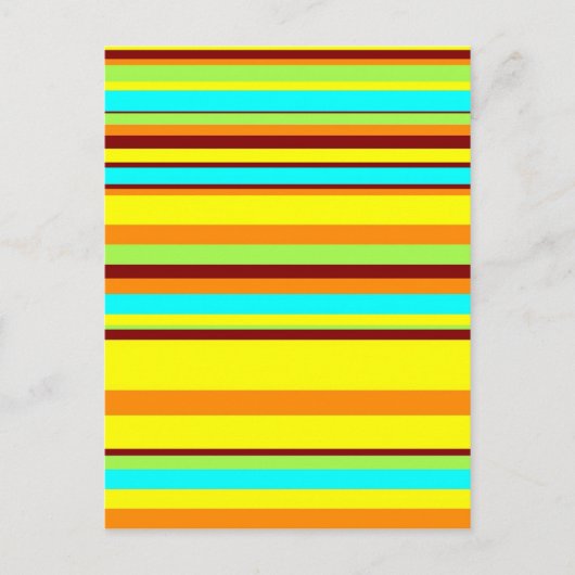 Colorful Gepersonaliseerd Designer Stripe Patroon Briefkaart (Voorkant)