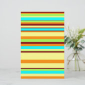 Colorful Gepersonaliseerd Designer Stripe Patroon Briefpapier (Staand voorkant)
