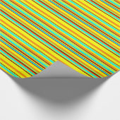 Colorful Gepersonaliseerd Designer Stripe Patroon Cadeaupapier (Hoek)