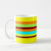 Colorful Gepersonaliseerd Designer Stripe Patroon Koffiemok (Links)