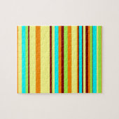 Colorful Gepersonaliseerd Designer Stripe Patroon Legpuzzel (Horizontaal)