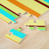 Colorful Gepersonaliseerd Designer Stripe Patroon Legpuzzel (Zijkant)